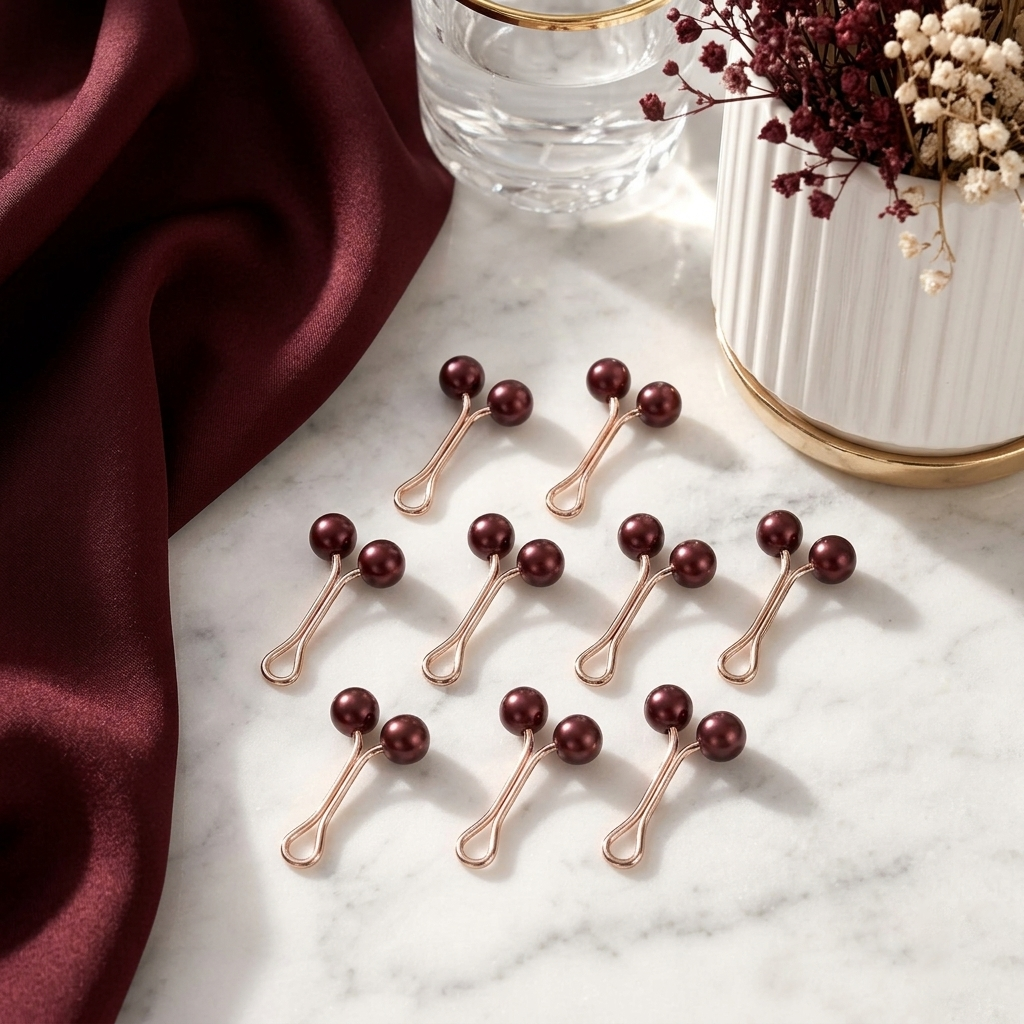 Ghayb Modesty Premium Pearl U Clips Set – Elegant Hijab Pins for Graceful Scarf & Shawl Styling