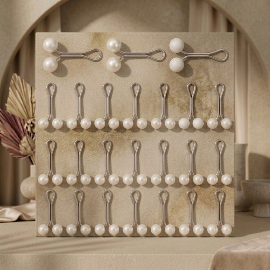 Ghayb Modesty Premium Pearl U Clips Set – Elegant Hijab Pins for Graceful Scarf & Shawl Styling